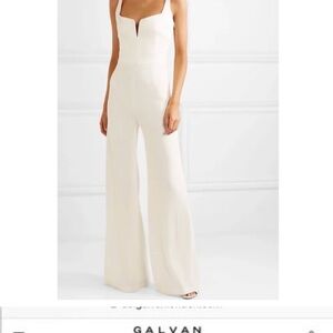 Galvan London Eclipse Wide Leg Corset Crepe Bridal Jumpsuit